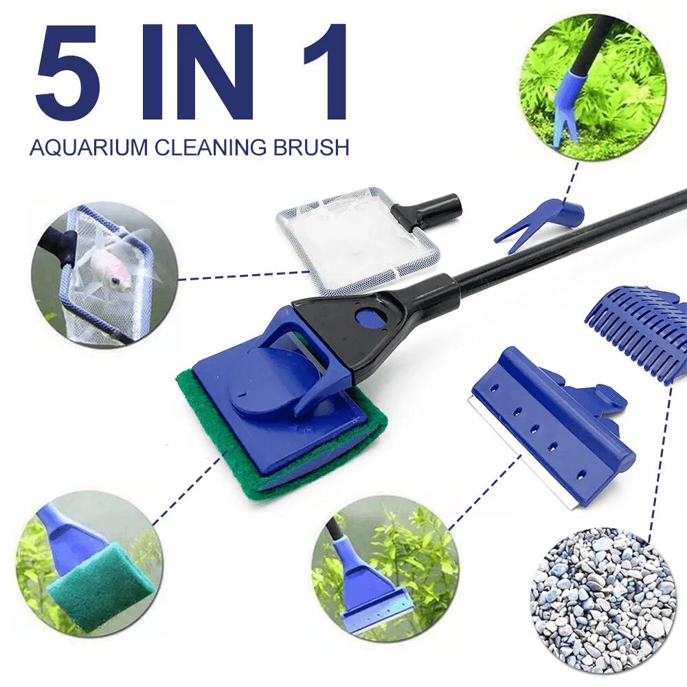 Planted Aquarium With Gravel - 5in1 수족관 청소 도구 식물 포크
