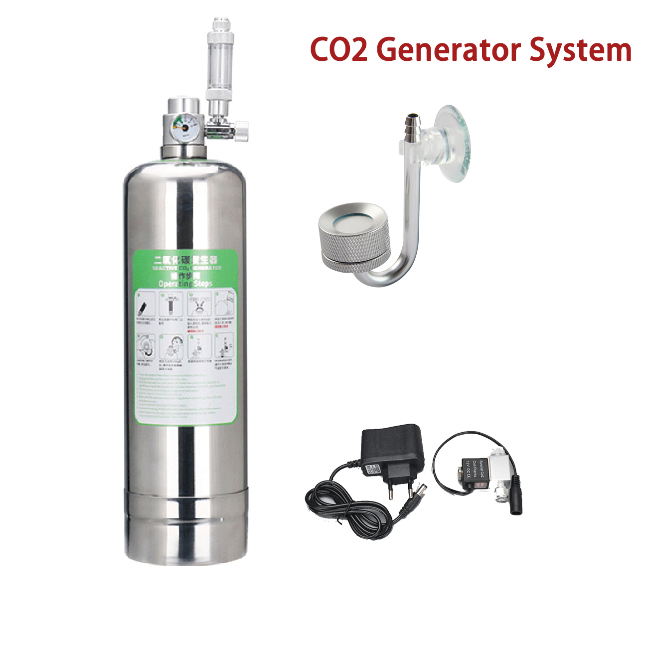 Planted Aquarium Co2 System - 수족관 CO2 발생기 시스템 키트, 스테인리스