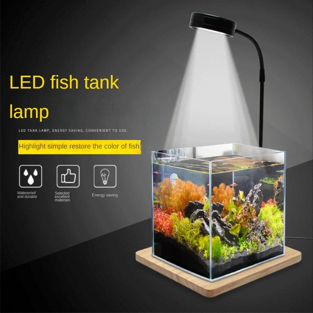 Planted Aquarium Betta - LED 수족관은 대나무 보드로 빛을 성장시킵니다.
