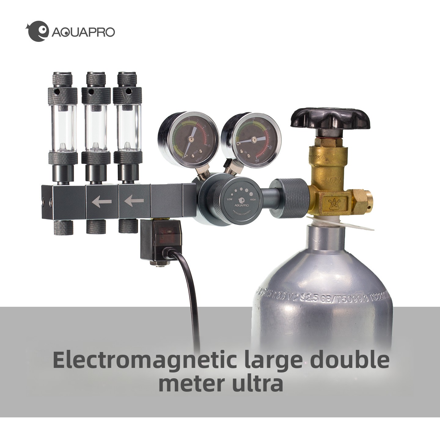Co2 Regulator Dual Stage - AQUAPRO 전문가용 2단계 솔레노이드 CO2 조절기&듀얼