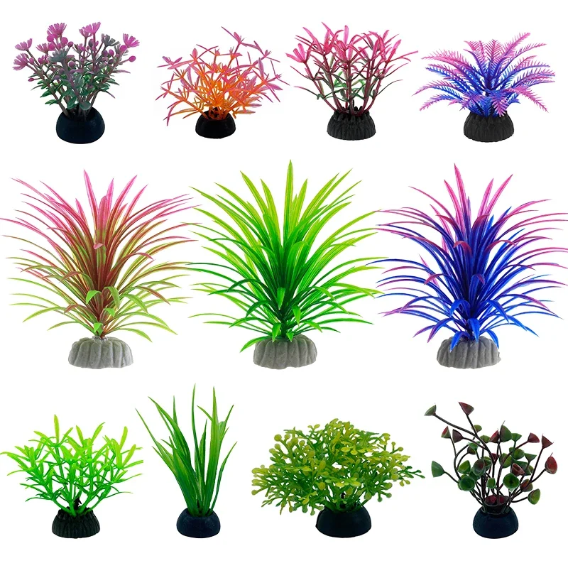 Planted Aquarium Materials - PVC 수족관 장식 시뮬레이션 인공 잎
