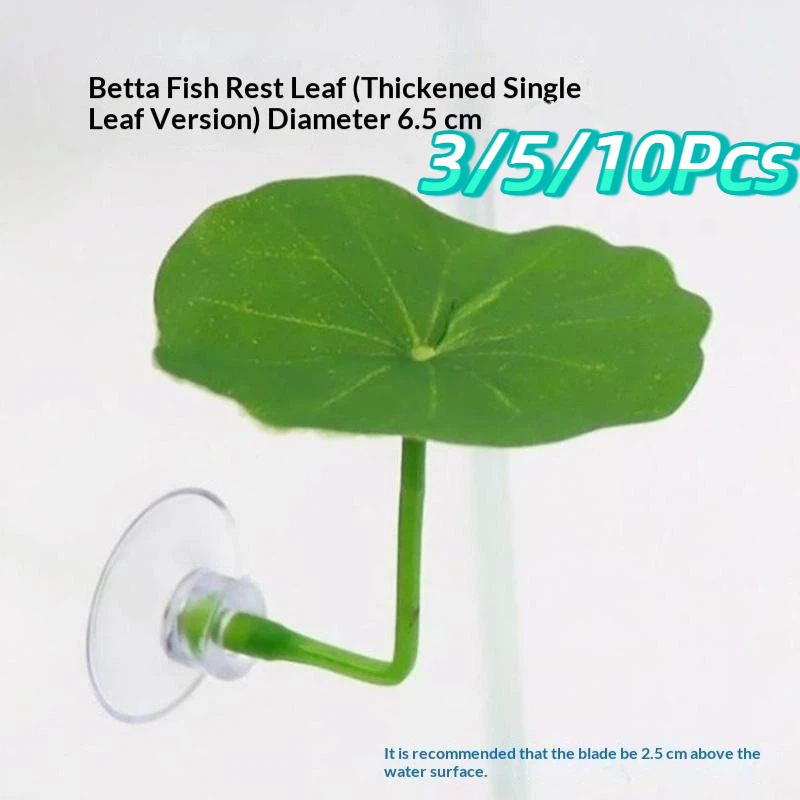 Planted Aquarium Betta - 3/5/10개 플라스틱 베타 휴식 잎 모조