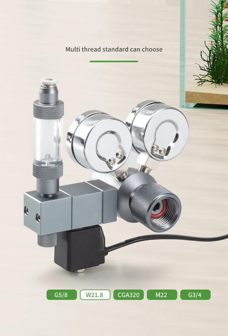 수족관 CO2 조절기 듀얼 미터 솔레노이드 밸브 퀵 플 - Co2 Regulator Dual Stage 리뷰 및 가격