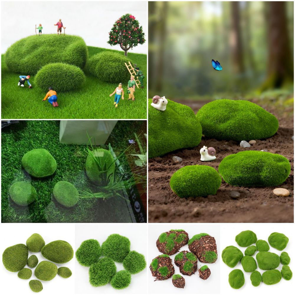 2/4/6/10PCS 녹색 인공 이끼 돌 마이크로 풍경 - Planted Aquarium Models 리뷰 및 가격