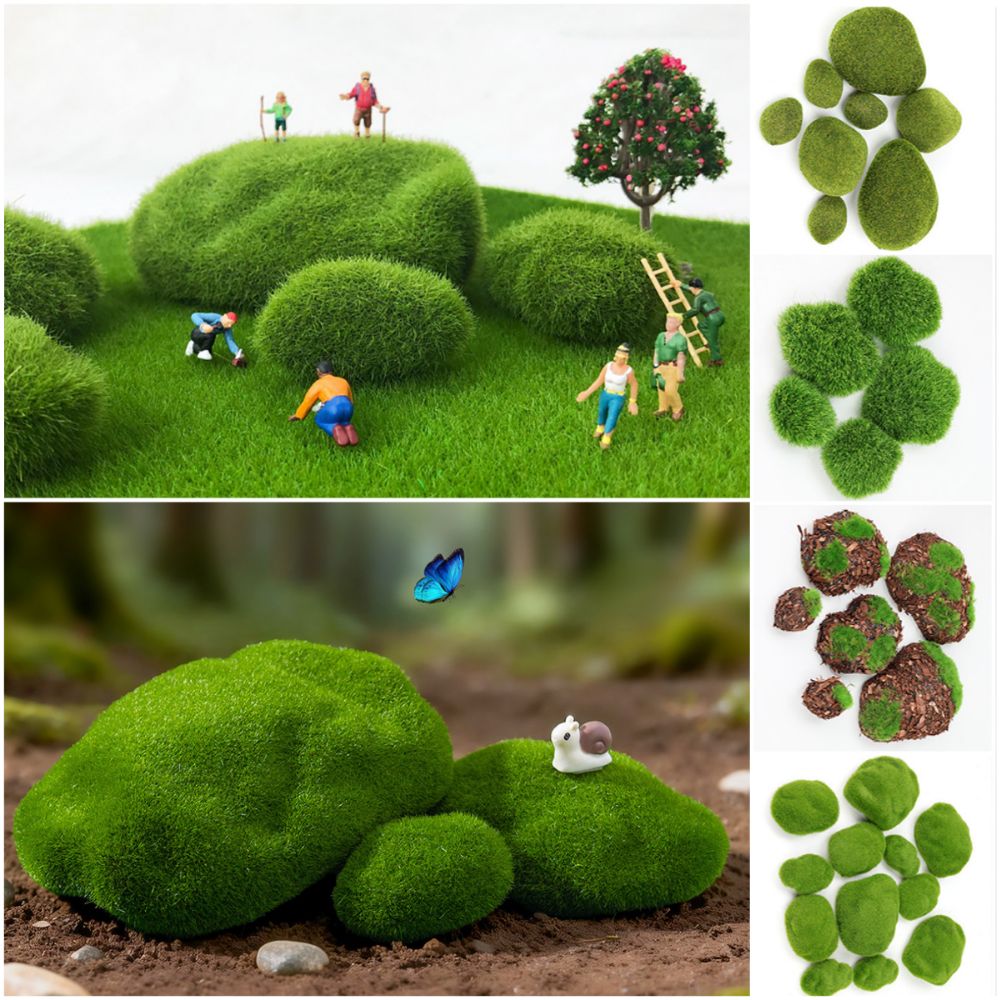 2/4/6/10PCS 녹색 인공 이끼 돌 마이크로 풍경 - Planted Aquarium Models 리뷰 및 가격