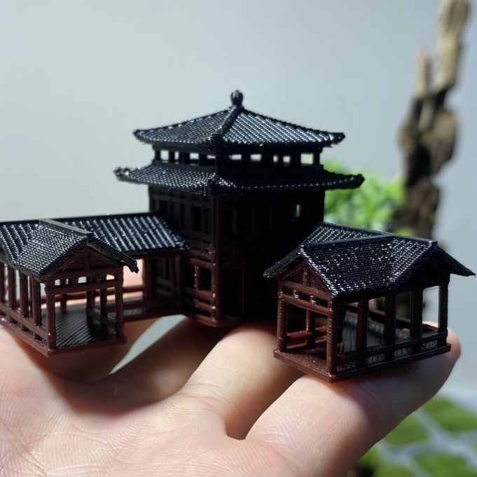 플라스틱 중국 스타일 고대 건축 모델 수족관 마이크로  - Planted Aquarium Models 리뷰 및 가격