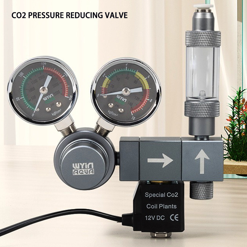 수족관 CO2 조절기 듀얼 미터 솔레노이드 밸브 퀵 플 - Co2 Regulator Dual Stage 리뷰 및 가격