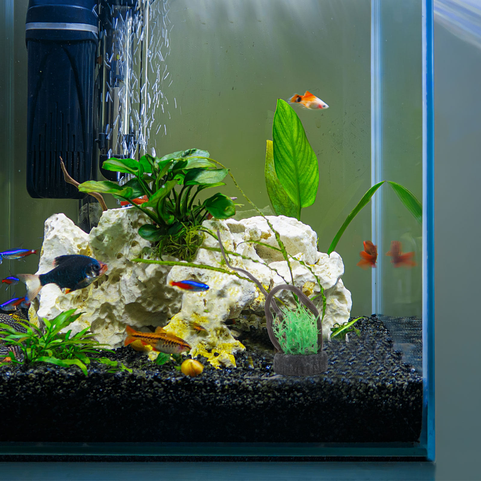 어항 장식용 사실적인 인공 수초 세트 안전하고 무독성의 - Non Planted Aquarium Fish 리뷰 및 가격