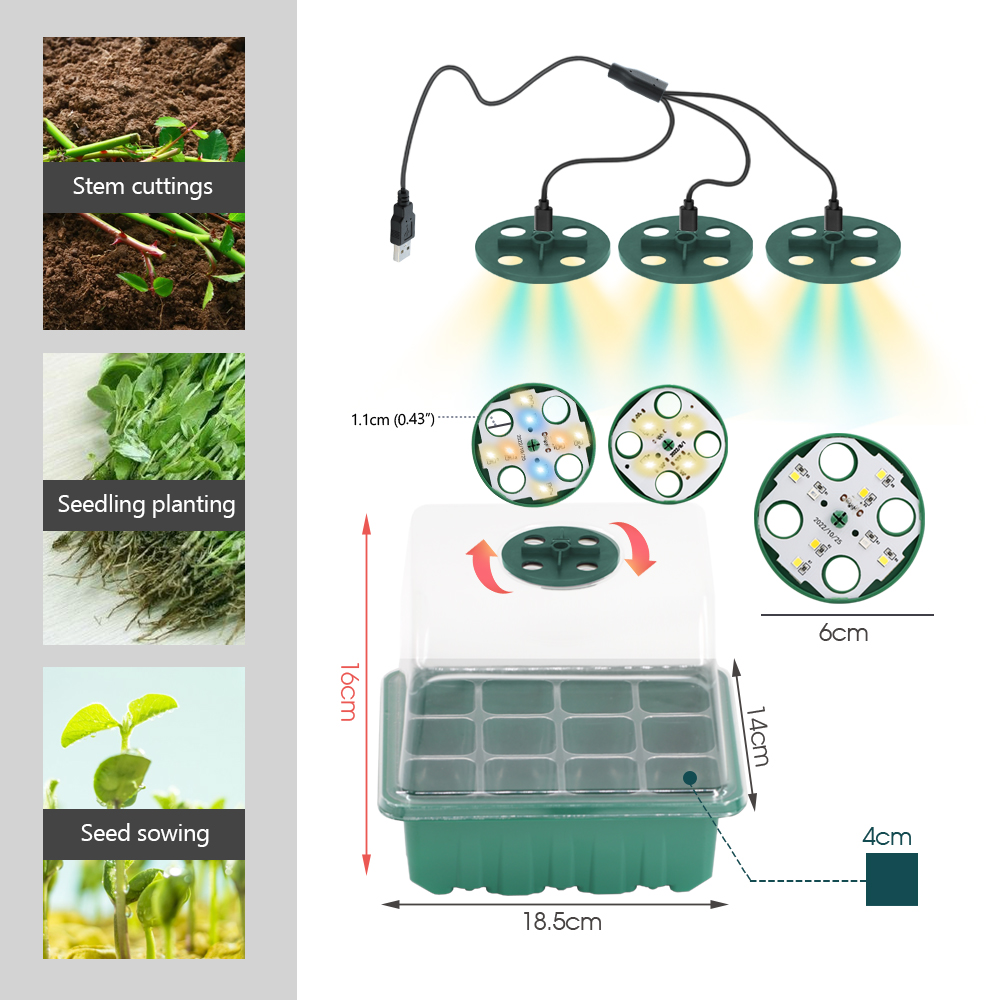 성장 빛 식물 씨앗 스타터 트레이와 LED 보육 냄비  - Led Planted Tank Light 리뷰 및 가격