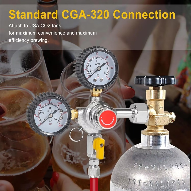 듀얼 게이지 CO2 탱크 레귤레이터 (케저레이터용),  - Co2 Regulator Dual Stage 리뷰 및 가격